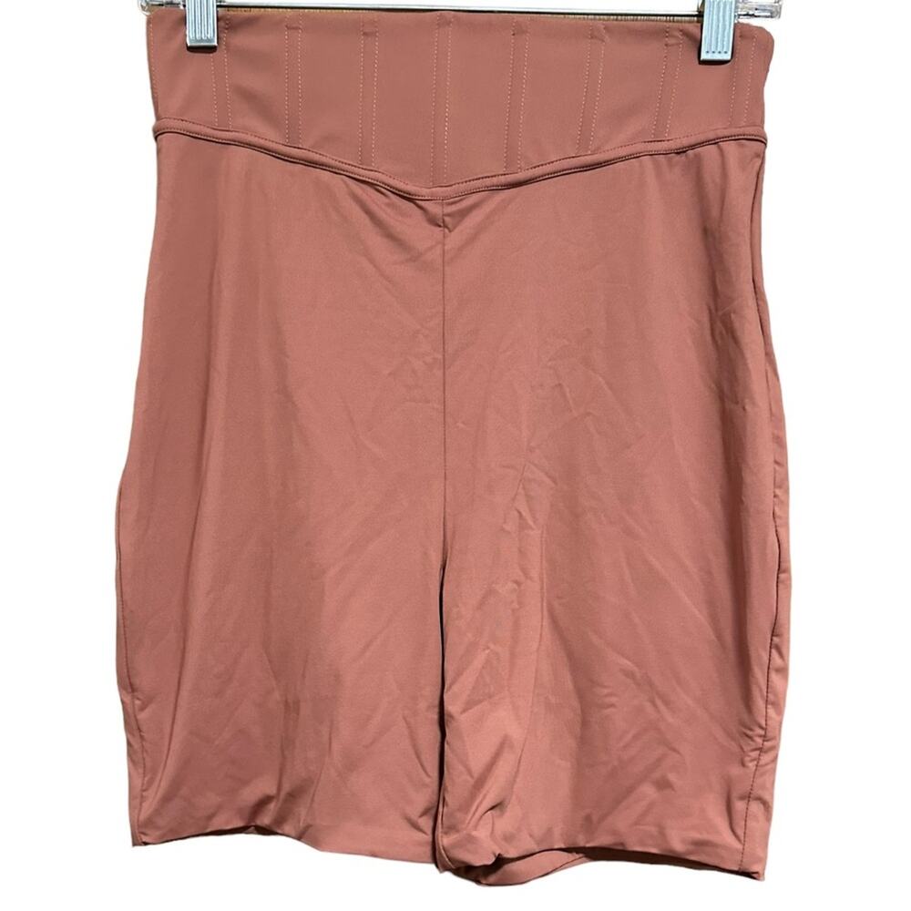 Meshki Chaya High Waisted Boned Biker Shorts Size Medium